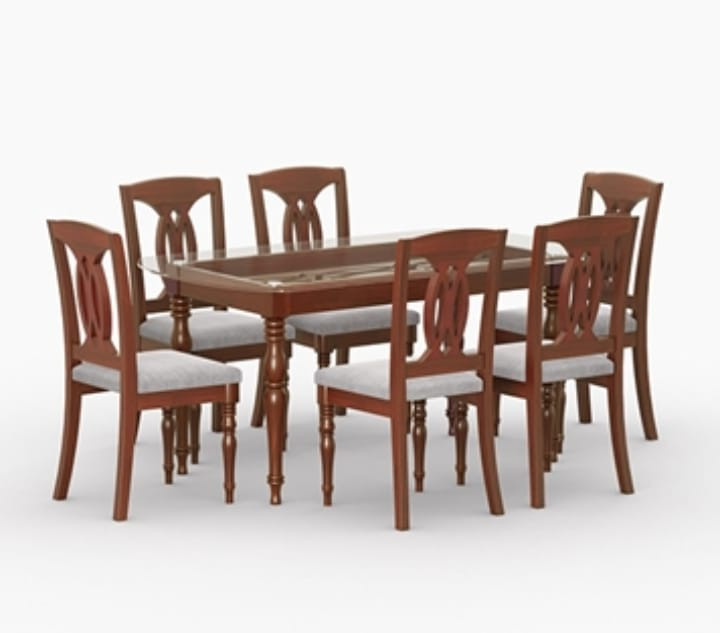 Wooden Dining Set (6 Chair) - EDCH-909 & ETDH-909